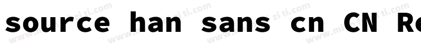 source han sans cn CN Regular字体转换